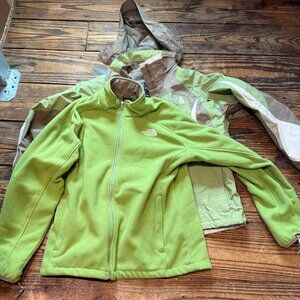 North Face 3-in-1 Triclimate Jacket Women Size Large HyVent Fleece Warm Green